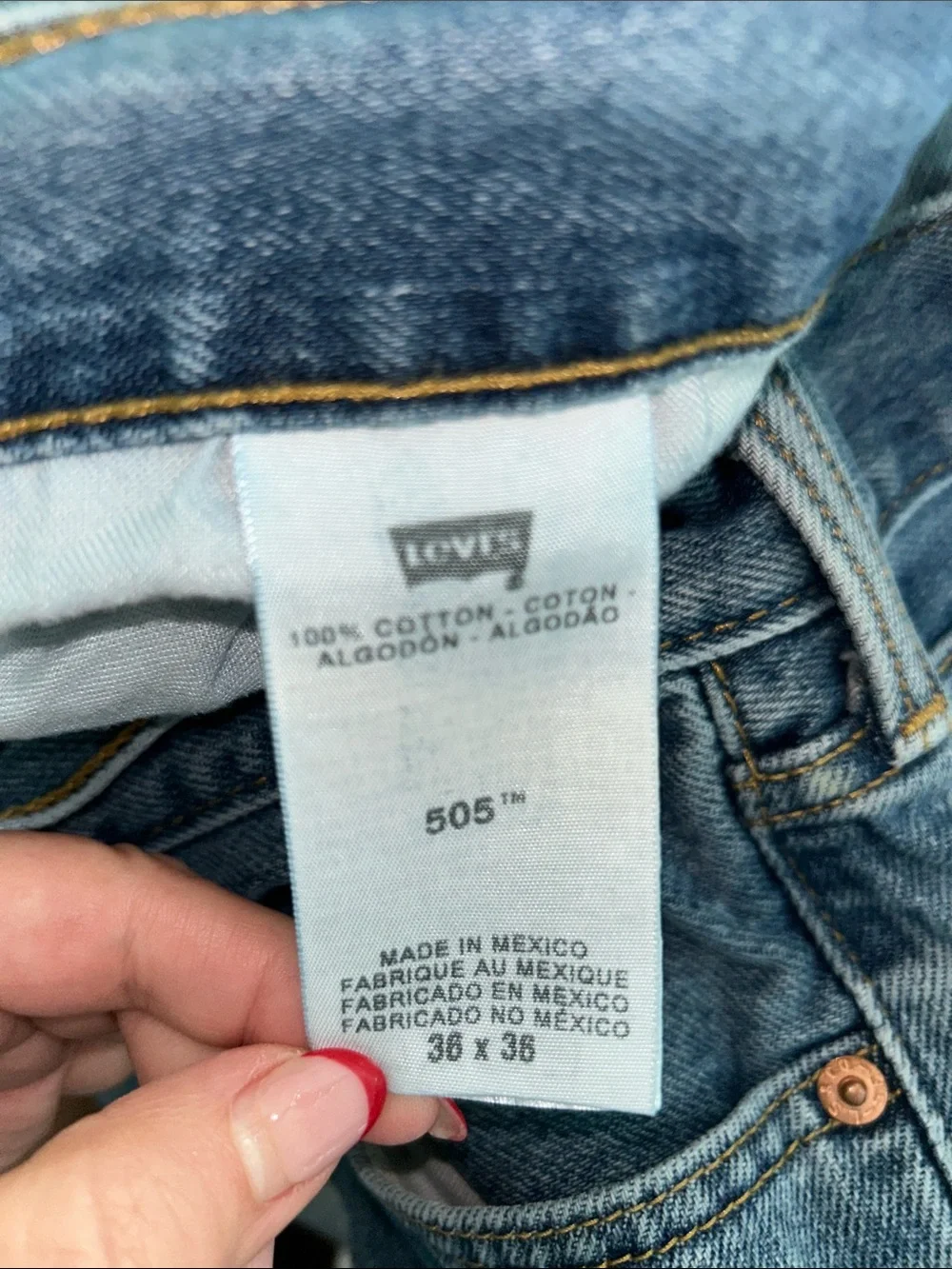 Levi's Straight-Leg Jeans in Light Blue Denim